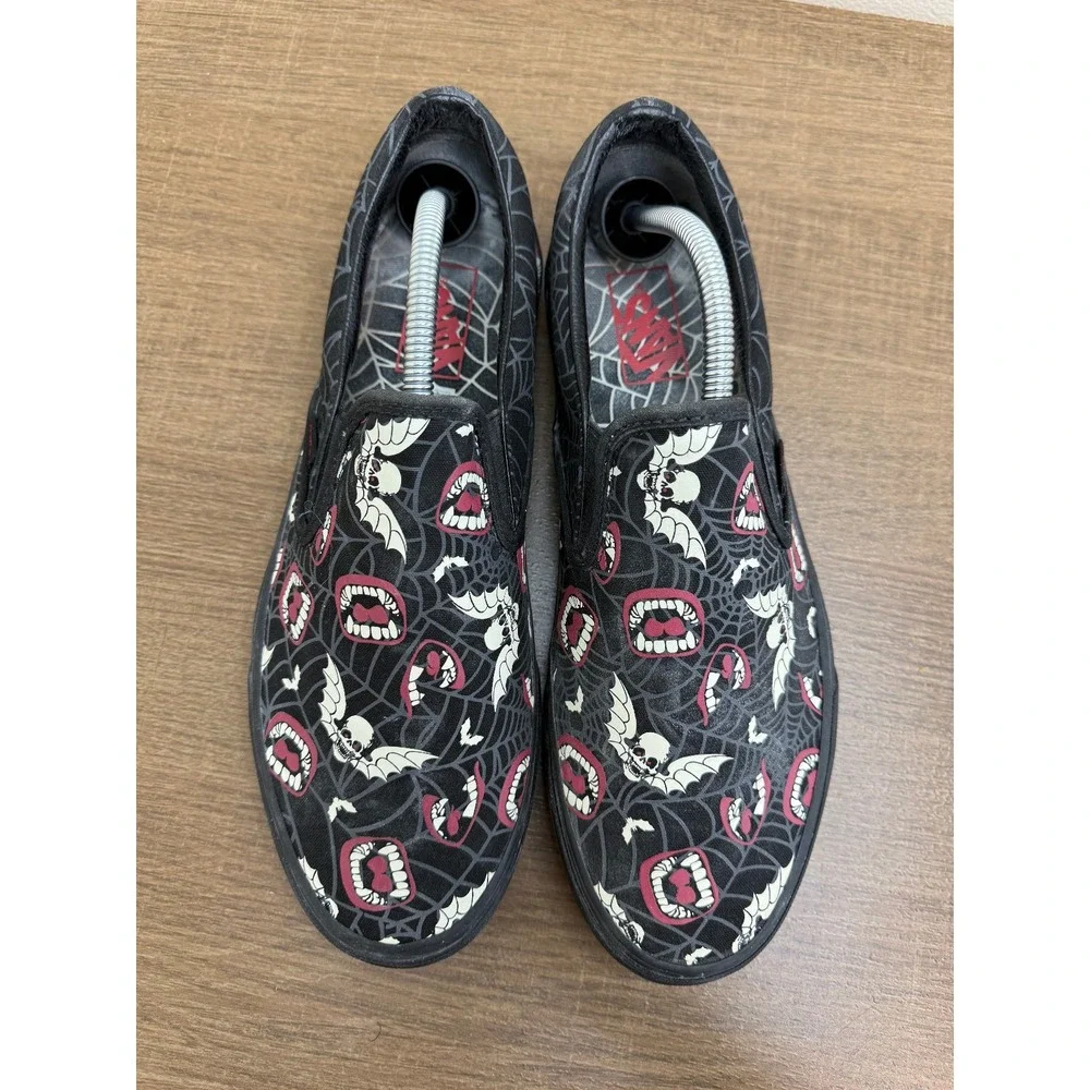 Vans Slip On Glow in the Dark Frights Black Halloween Men's Sizes 10.5 W-12